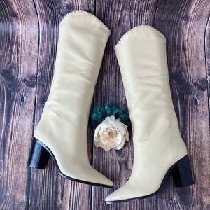 SCHUTZ Valy Off White Knee High Boot 8.5B